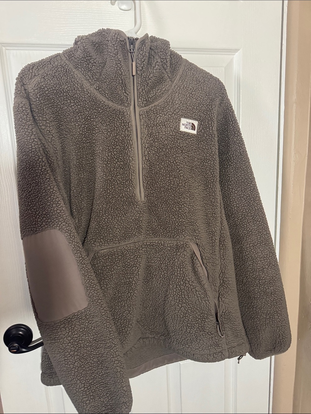 The North Face Sherpa Half-Zip Pullover - Taupe Brown
